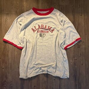 Alabama Roll Tide Gray T-Shirt with Red Trim